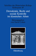 Demokratie, Recht und soziale Kontrolle im klassischen Athen /