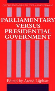 Parliamentary versus presidential government /