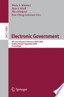 Electronic government : 5th international conference, EGOV 2006, Krakow, Poland, September 4-8, 2006 : proceedings /
