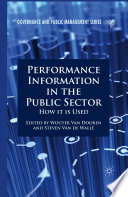 Performance Information in the Public Sector : How it is Used /