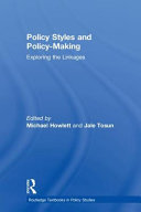 Policy styles and policy-making : exploring the linkages /