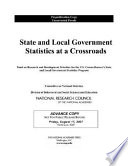 State and local government statistics at a crossroads /