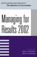 Managing for results 2002 /