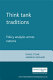 Think tank traditions : policy research and the politics of ideas /