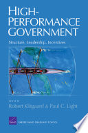 High-performance government : structure, leadership, incentives /