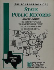 The Sourcebook of state public records : the definitive guide to searching for public record information at the state level.
