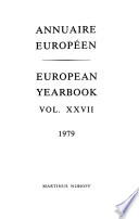 Annuaire Europeen = European yearbook.