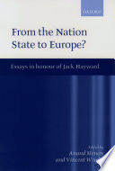 From the nation state to Europe : essays in honour of Jack Hayward /