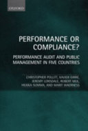 Performance or compliance? : performance audit and public management in five countries /