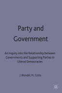 Party and government : an inquiry into the relationship between governments and supporting parties in liberal democracies /