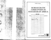 Bureaucratic corruption in Sub-Saharan Africa : toward a search for causes and consequences /