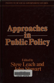 Approaches in public policy /
