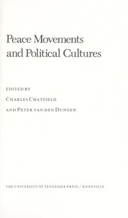 Peace movements and political cultures /