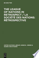 The League of Nations in retrospect : proceedings of the symposium /