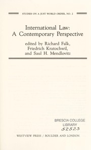 International law : a contemporary perspective /
