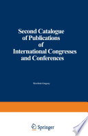 Second catalogue of publications of international congresses and conferences /