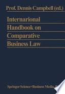 International handbook on comparative business law /