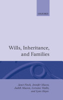 Wills, inheritance, and families /