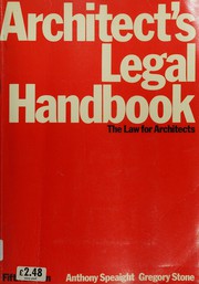Architect's legal handbook : the law for architects /