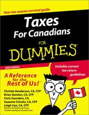 Taxes for Canadians for dummies /