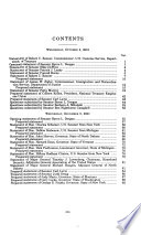 Northern border security : hearings before a Subcommittee of the Committee on Appropriations, United States Senate, One Hundred Seventh Congress, first session, special hearing, October 3, 2001, Washington, DC, December 5, 2001, Washington, DC.