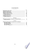 Transportation and border security : hearing before the Committee on Commerce, Science, and Transportation, United States Senate, One Hundred Eighth Congress, first session, April 9, 2003.