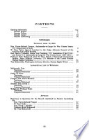 Prosecuting Iraqi war crimes : a consideration of the different forum options : hearing before the Committee on Governmental Affairs, United States Senate, One Hundred Eighth Congress, first session, April 10, 2003.