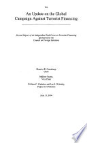 An assessment of current efforts to combat terrorism financing : hearing before the Committee on Governmental Affairs, United States Senate, One Hundred Eighth Congress, second session, June 15, 2004.