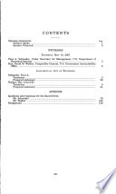 Managing the Department of Homeland Security : a status report on reform efforts by the Under Secretary for Management : hearing before the Oversight of Government Management, the Federal Workforce, and the District of Columbia Subcommittee of the Committee on Homeland Security and Governmental Affairs, United States Senate, One Hundred Tenth Congress, first session, May 10, 2007.