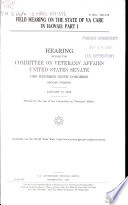 Field hearing on the state of VA care in Hawaii : hearing before the Committee on Veterans' Affairs, United States Senate, One Hundred Ninth Congress, second session.