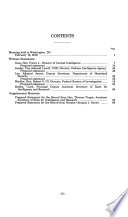 Current and projected national security threats to the United States : hearing before the Select Committee on Intelligence, United States Senate, One Hundred Ninth Congress, first session, February 16, 2005.