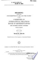 Islam in Asia : hearing before the Subcommittee on Asia and the Pacific of the Committee on International Relations, House of Representatives, One Hundred Eighth Congress, second session, July 14, 2004.