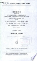 Executive Office for Immigration Review : hearing before the Subcommittee on Immigration, Citizenship, Refugees, Border Security, and International Law of the Committee on the Judiciary, House of Representatives, One Hundred Tenth Congress, second session, September 23, 2008.