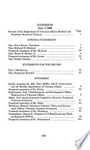 Hearing to review the Department of Veterans Affairs medical and prosthetic research program : hearing before the Committee on Veterans' Affairs, House of Representatives, One Hundred Ninth Congress, second session, June 7, 2006.