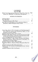 Which VA IT organizational structure would have best prevented VA's "meltdown" in information management : hearing before the Committee on Veterans' Affairs, House of Representatives, One Hundred Ninth Congress, second session, June 28, 2006.