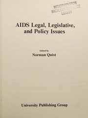 AIDS legal, legislative, and policy issues /