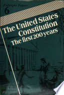 The United States Constitution : the first 200 years : papers delivered at a bicentennial colloquium at the University of Birmingham /