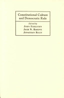 Constitutional culture and democratic rule /