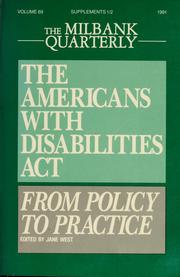 The Americans with Disabilities Act : from policy to practice /