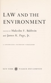 Law and the environment /