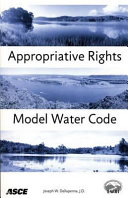 Appropriative rights model water code /
