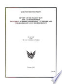 Review of the present-law tax and immigration treatment of relinquishment of citizenship and termination of long-term residency /