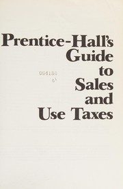 Prentice-Hall's guide to sales and use taxes.