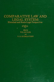 Comparative law and legal system : historical and socio-legal perspectives /