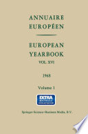 Annuaire Européen. European yearbook /