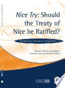 Nice try : should the Treaty of Nice be ratified? /