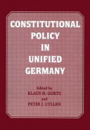 Constitutional policy in unified Germany /