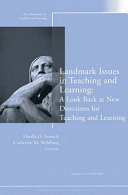 Landmark issues in teaching and learning : a look back at New directions for teaching and learning /