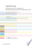 Optimierung : Anschlüsse an den 27. Kongress der Deutschen Gesellschaft für Erziehungswissenschaft /