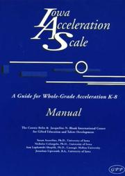 Iowa Accleration Scale manual : a guide for whole-grade acceleration K-8 /